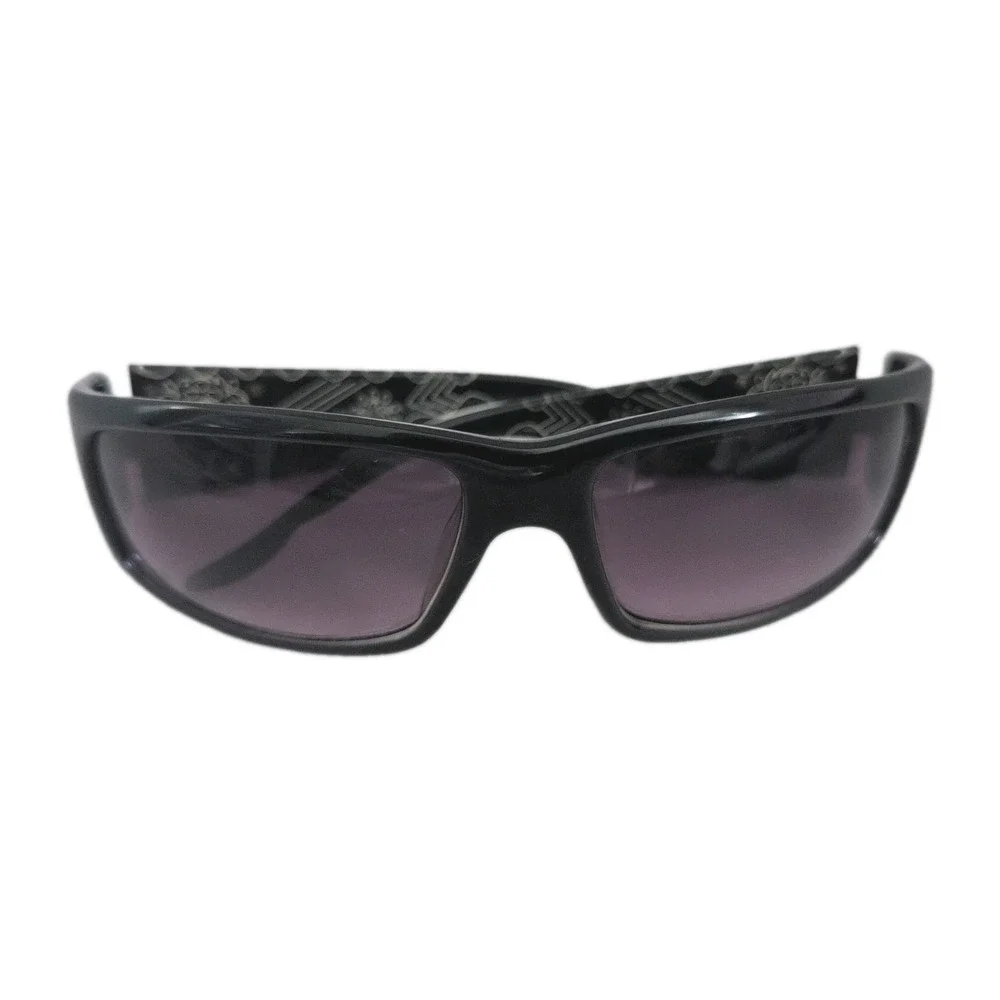 Vintage Oscar de la Renta Sunglasses MOD 1027 001 Black Wrap Shield Y2K